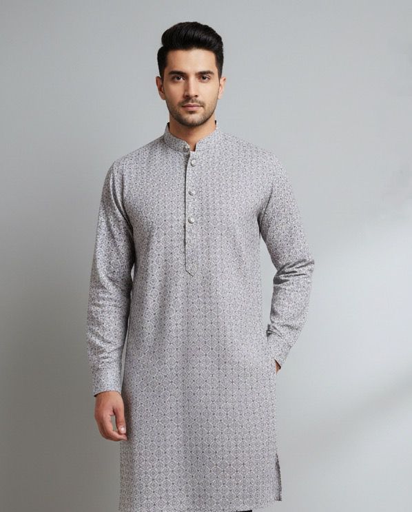 Men's Exclusive Jacquard Cotton Panjabi
