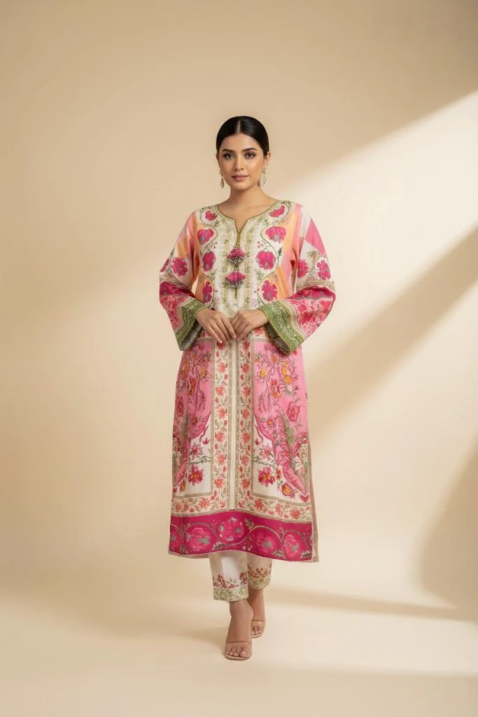 Exclusive Embroidered Three-Piece